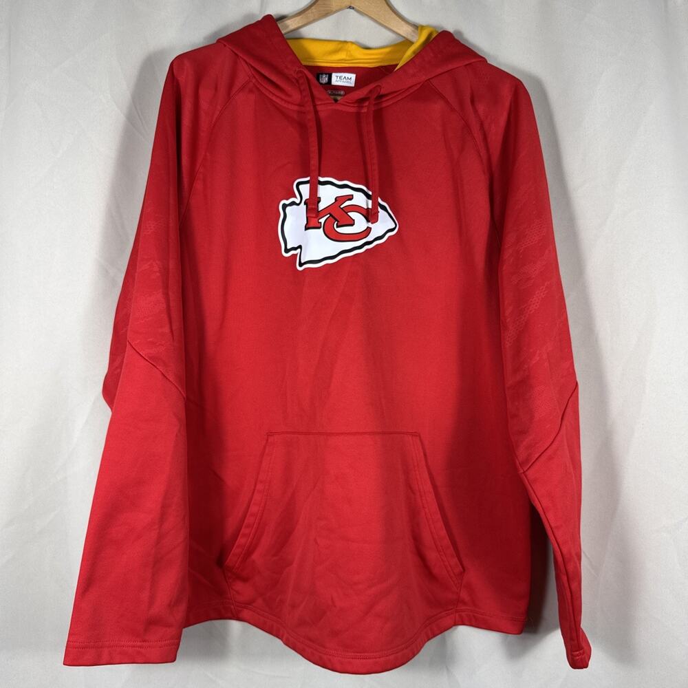 Kansas City Chiefs Hoodie Mens XL NFL Team Apparel Red Pullover Performance